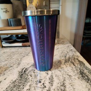 Starbucks 2014 Purple Blue 16 oz Stainless Steel Tumbler